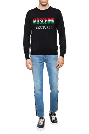 Wełniany sweter z wyszytym logo, zdjęcie 2 Wełniany sweter z wyszytym logo od Moschino